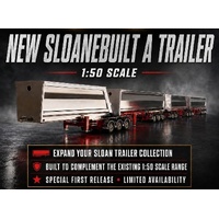 New Diecast 1:50 Scale Sloanebuilt  A Slide Tipper Trailer Diecast Replica in Red