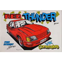 Holden VK Commodore Red Thunder Sticker