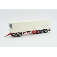 New Tekno 1:50 Aussie Reefer Trailer & Dolly White With Red Chassis 