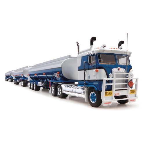 1:64 Tanker Road Train & Extra Dolly - Blue