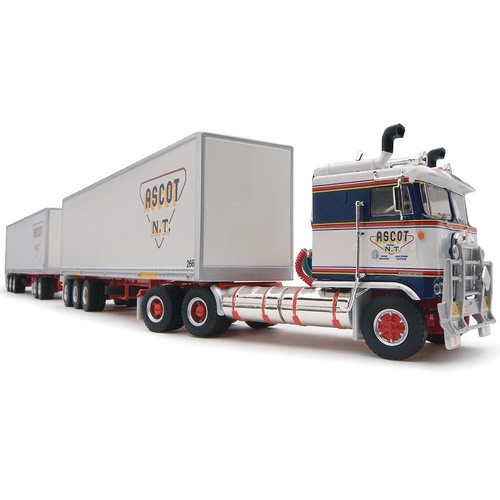 Highway Replicas 1:64 Kenworth Freight Road Train + Extra Trailer ASCOT Transport NT 