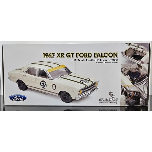 1:18 Classic Ford XR GT Falcon #53D Pete & Leo Geoghegan 1967 Bathurst 2nd place