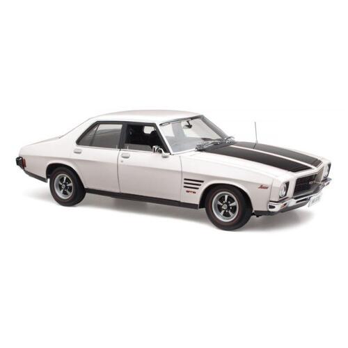 1:18 Holden HQ Monaro GTS Sedan Glacier White with Black Stripes