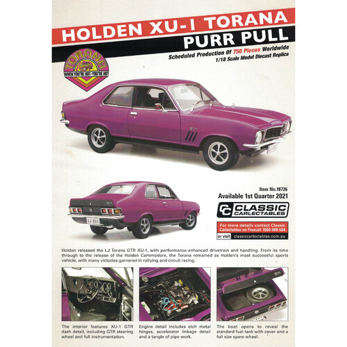 1:18 Holden LJ Torana GTR XU-1 PURR PULL 