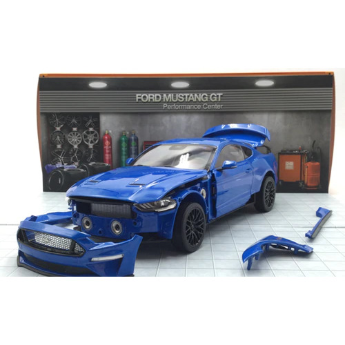1:18 Diecast 2019 Ford Mustang GT Kona Blue Right Hand Drive