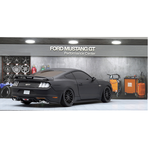 1:18 Diecast 2019 Ford Mustang GT Matte Black Right Hand Drive