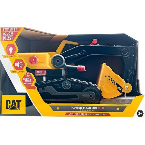 Kids CAT Power Motion Drive Interactive Excavator 12" Lights & Sound