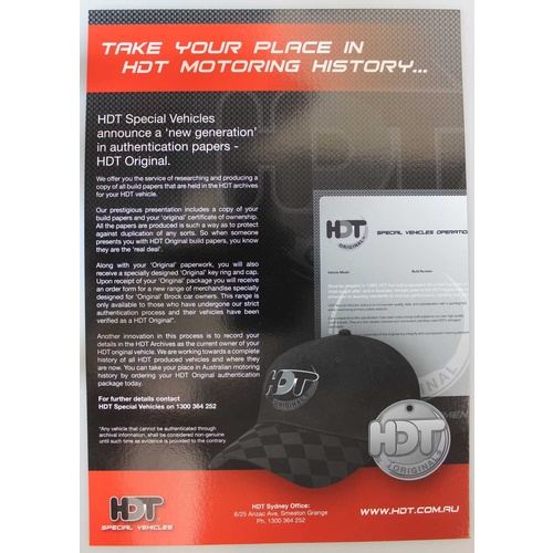 HDT Authentication Papers Pamphlet