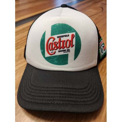 New Castrol 100 Years Wakefield Motor Oils Black & White Cap