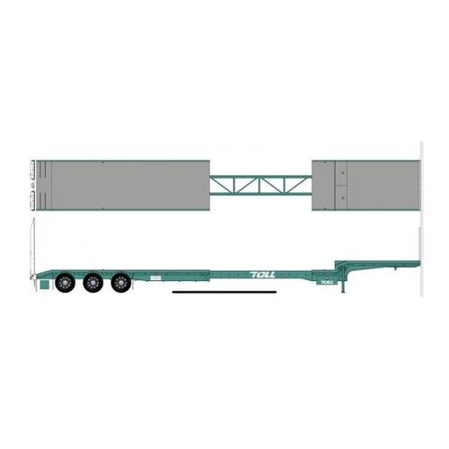 1:50 TOLL Extendable 45 Foot Dropdeck CTE Diecast Trailer And Dolly