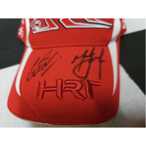 Original Signed HRT Sponsor Cap Garth Tander Mark Skaife HOLDEN Commodore 