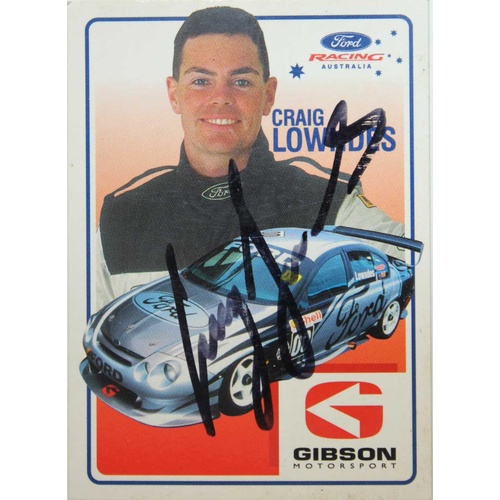 Signed Craig Lowndes Gibson Motorsport Driver Info Card