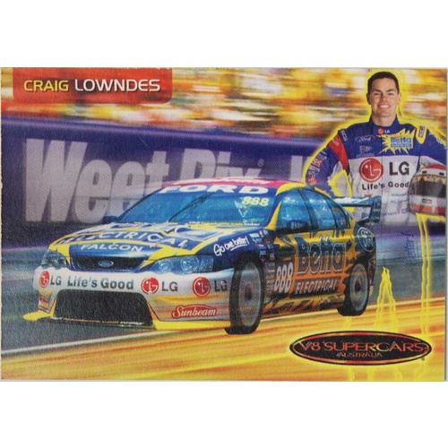 Craig Lowndes 888 Racing Driver Info Card
