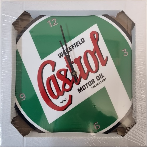New Wakefield Castrol Motor Oil Retro Clock 30cm Promotional Genuine 