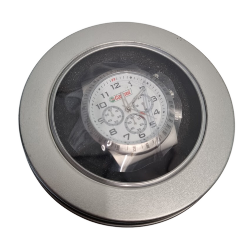 New Castrol Motor Oil Mens VD54 Chronograph Wrist Watch In Metal Gift Box Genuine