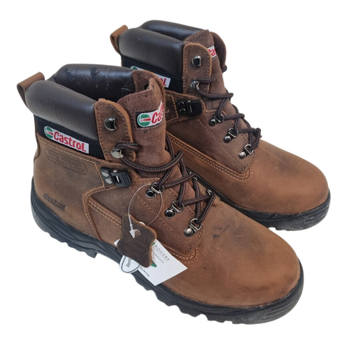 New Genuine Castrol Mack T-119 Non Safety Leather Mens Work Boots UK 12