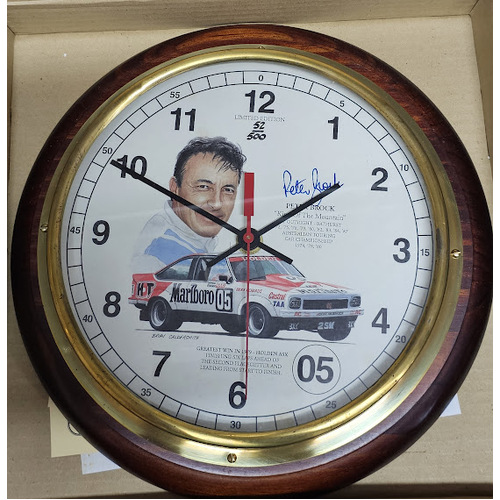 New King Of The Mountain Peter Brock Signed Clock Brock Motorsport #52/500 