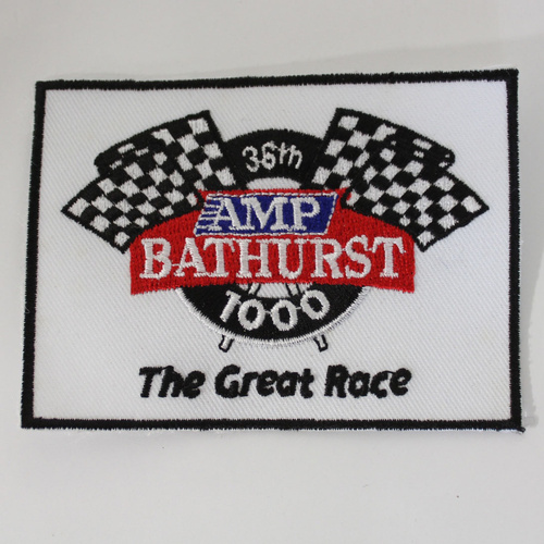 White 36th Bathurst 1000 Cloth Patch    