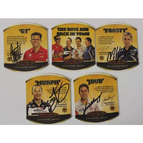 Signed XXXX Gold V8 Supercar Coaster Set