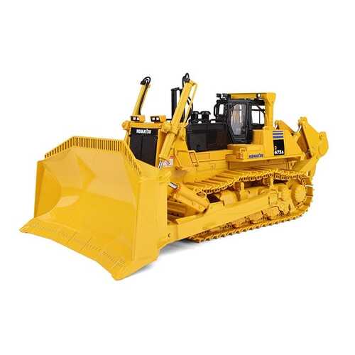 1:50 Komatsu D475A Bull Dozer With Ripper - Metal Tracks - Yellow