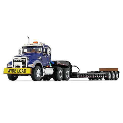 1:50 First Gear Mack With Low Boy Trailer In Black 