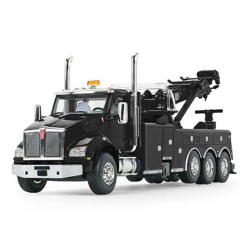 1:50 First Gear Black Kenworth T880 with Century 1060 Rotator Wrecker Tow Truck 