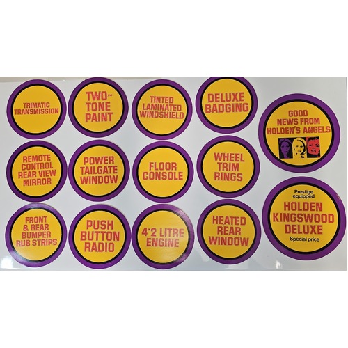 New Original GMH 1970's HOLDEN Dealership 14 Hard Card Discs HQ HJ HX HZ GTS