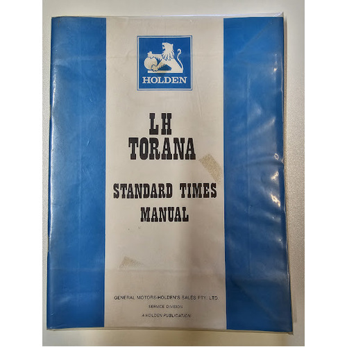 Original GMH HOLDEN LH Torana Standard Times Manual 47 Pages 