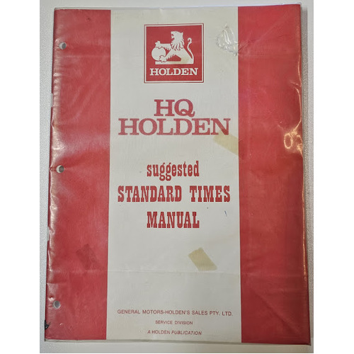 Original GMH HOLDEN HQ Standard Times Manual 55 Pages