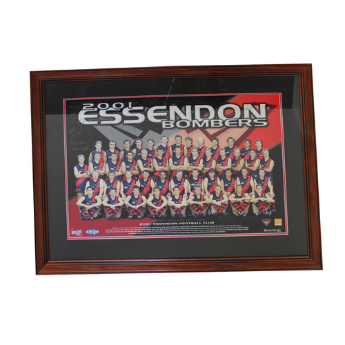 Framed Poster of the 2001 Essendon Bombers