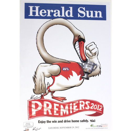 Sydney swans AFL 2012 Premiers Poster