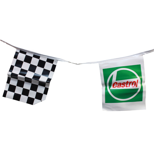 Castrol Racing  / Checkered Bunting Flags