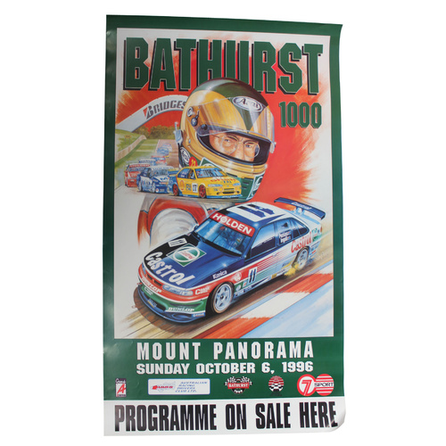 Signed Larry Perkins Russell Ingall 1996 Bathurst 1000 Poster