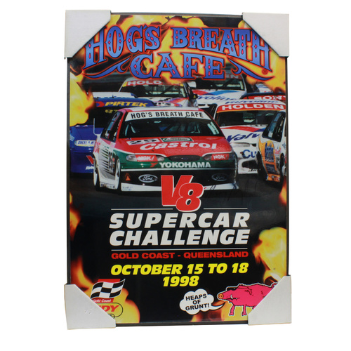 Hogs Breath Cafe V8 Supercar Challenge Block Mounted Poster