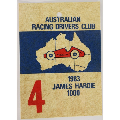 James Hardie 1000 Officials Pass 1983