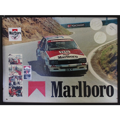 Signed Marlboro HDT Framed Poster