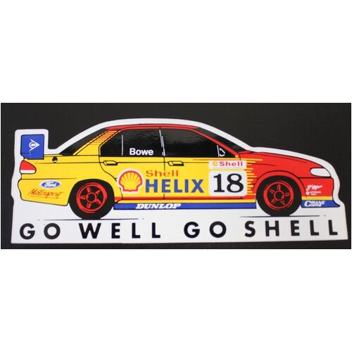 John Bowe Shell FAI #18 Ford Falcon EL go well go shell sticker