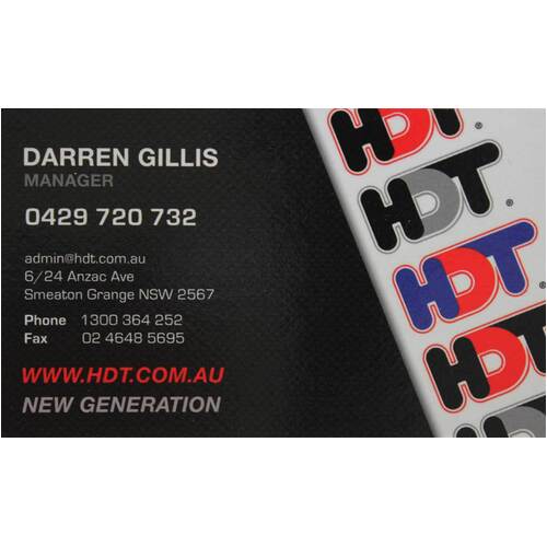Darren Gillis  HDT Business Card
