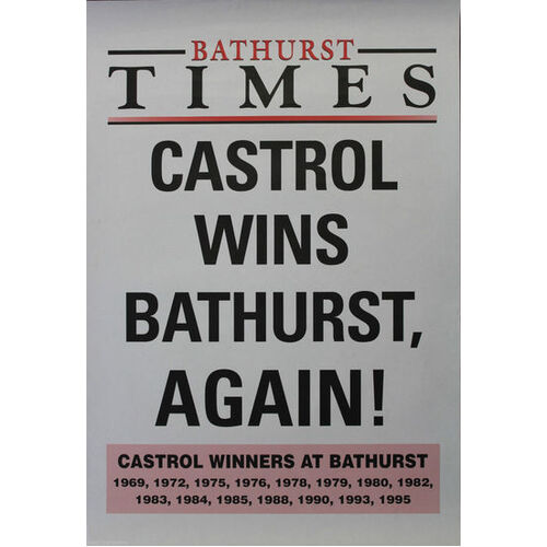 Bathurst Times Castrol Wins Bathurst Again Poster