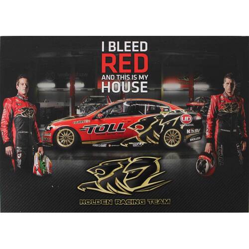 Original 2012 HRT Information Card Holden Commodore I BLEED RED VE Series 11