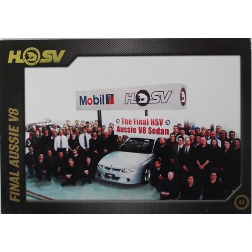 HSV 20th Anniversary Card 87 - 07 No.43