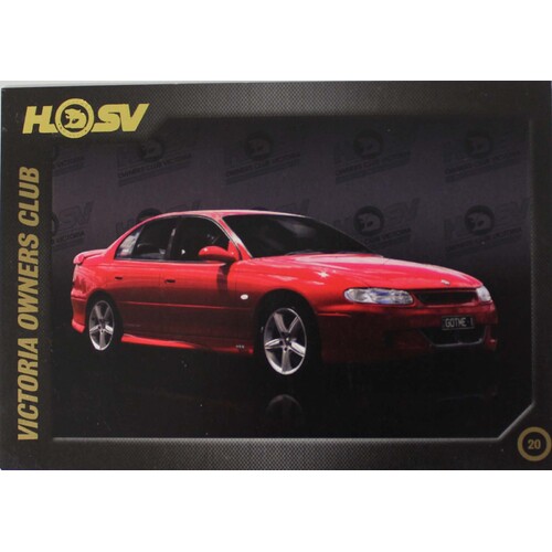 HSV 20th Anniversary Card 87 - 07 No.20