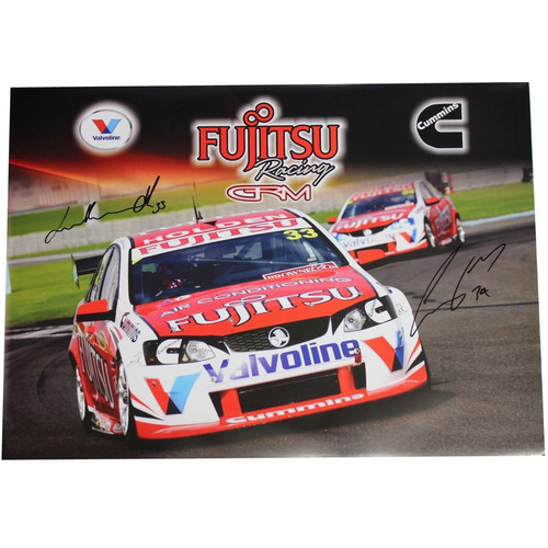 Caruso Holdsworth V8 Supercars Signed Poster