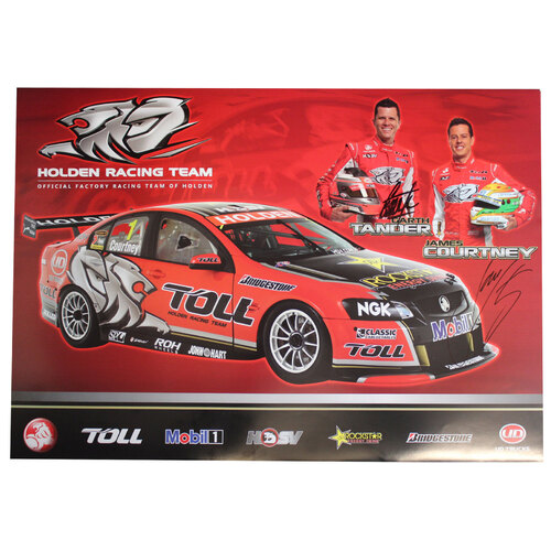 Toll #1 Tander Courtney V8 Supercar Signed Poster
