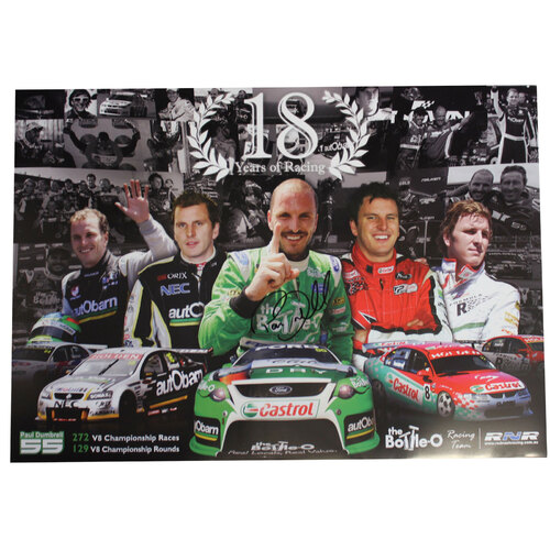Paul Dumbrell 18 Years of Racing Signed Poster
