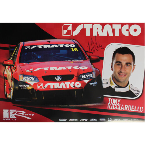 Stratco Tony Ricciardello Supercars Signed Poster