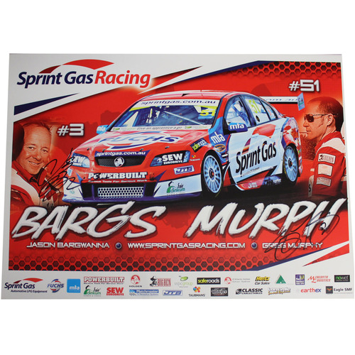 Spring Gas Racing Bargwanna Murphy Poster Signed