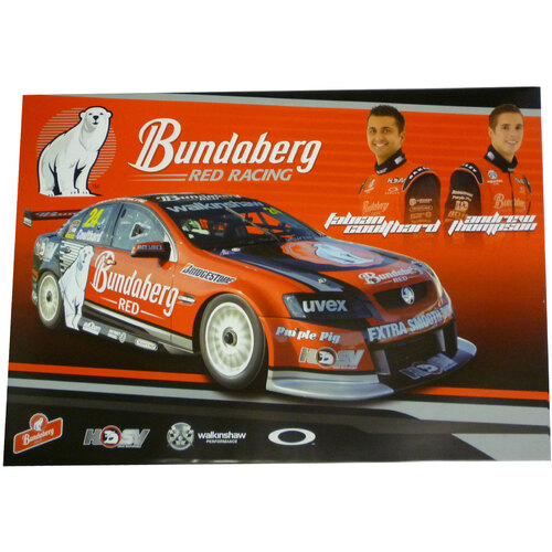Bundaberg Coulthard Thompson Poster V8 Supercar 