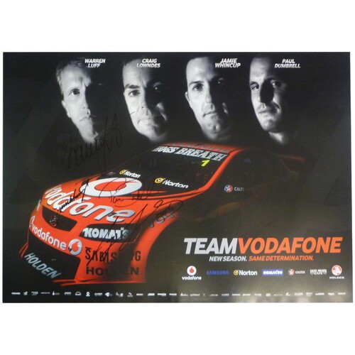 Holden Luff Lowndes Whincup Dumbrell Signed Poster