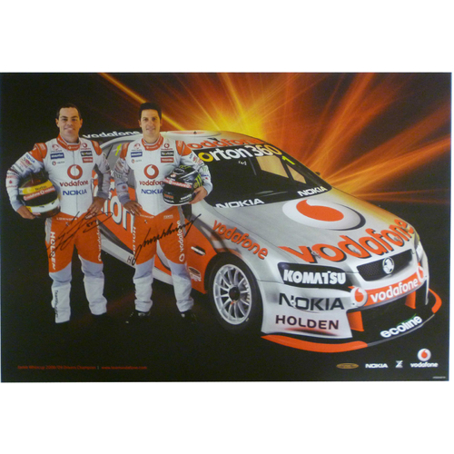 Holden Jacques Villeneuve V8 Supercars Signed Poster